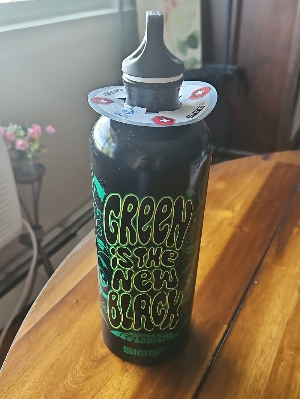 3 For $10 Sigg Black & Green 'Green is the New Black' Stainless Water Bottle